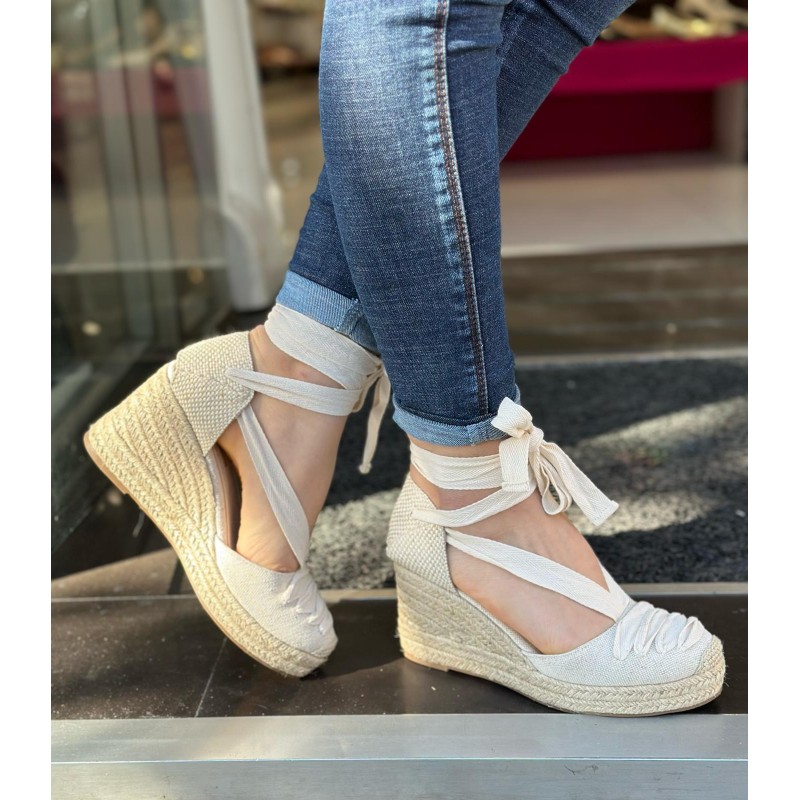 Esparteñas Cuña Medina Con Cinta