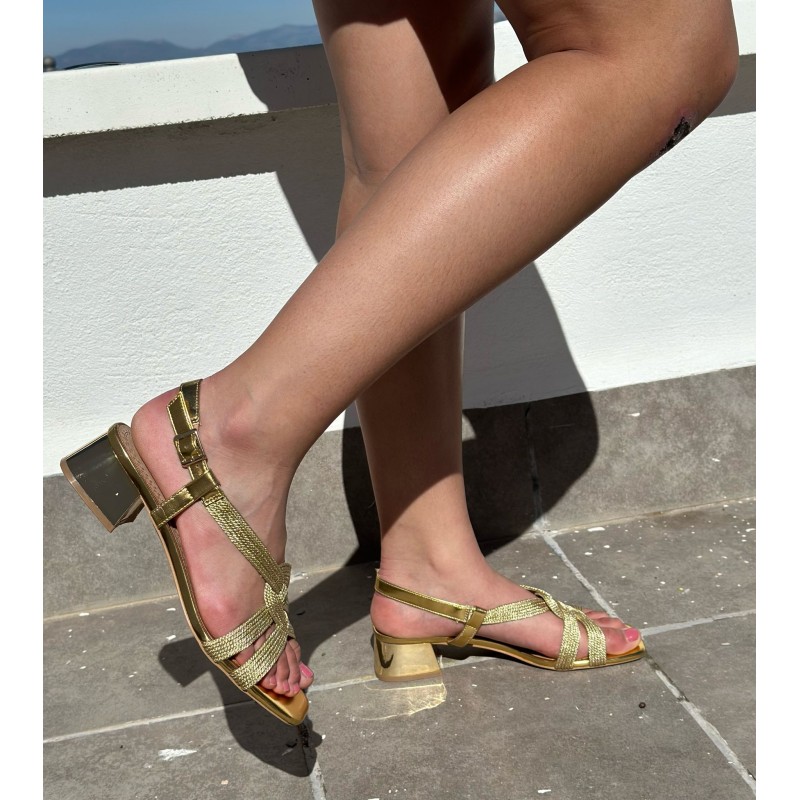 Sandalias Tacón Bajo