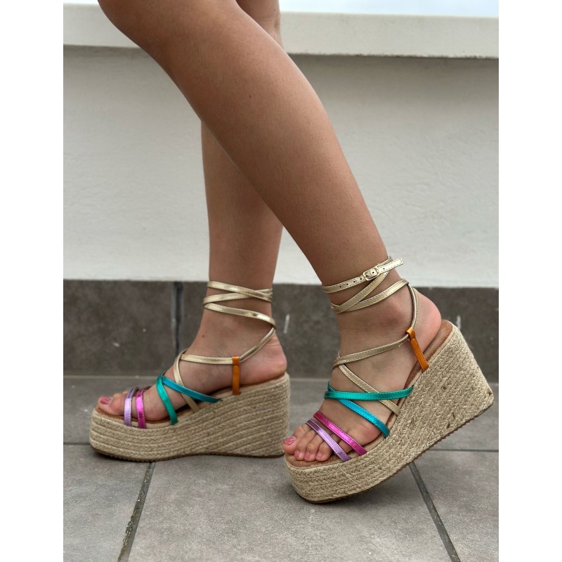 Sandalias Super Cuña con Lazo