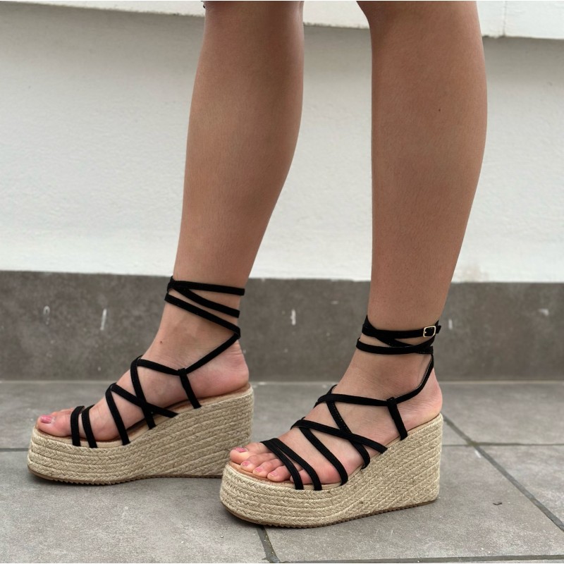 Sandalias Super Cuña con Lazo