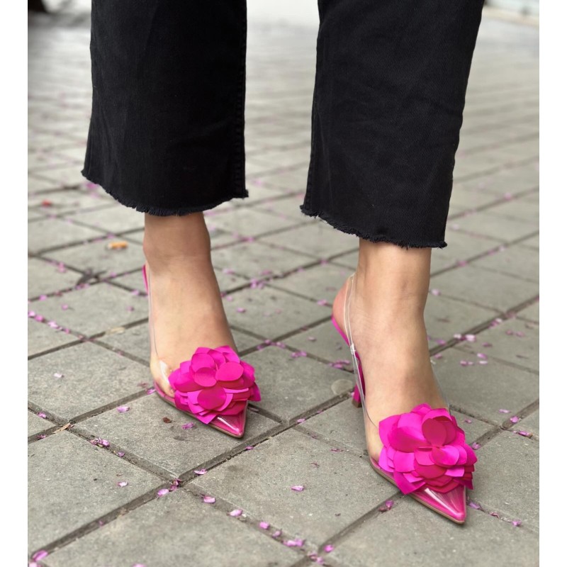 Sandalias de Tacón Bajo Flor 2