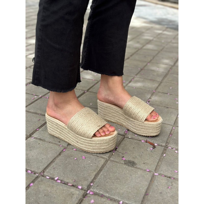 Sandalias Plataforma Alta Esparto