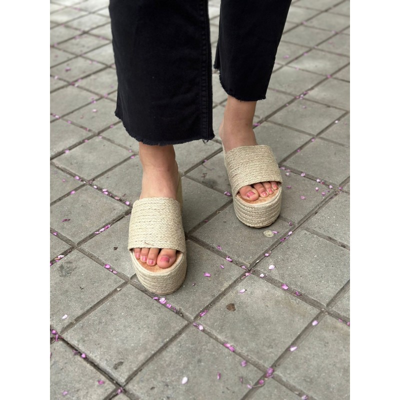 Sandalias Plataforma Alta Esparto
