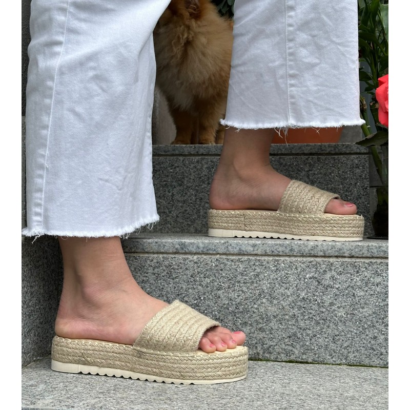 Esparteñas Altas Beige