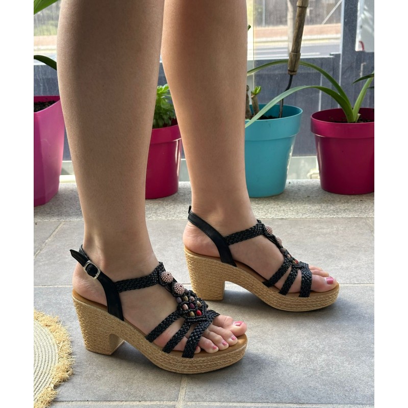 Sandalias de Tacón Ancho Mediano