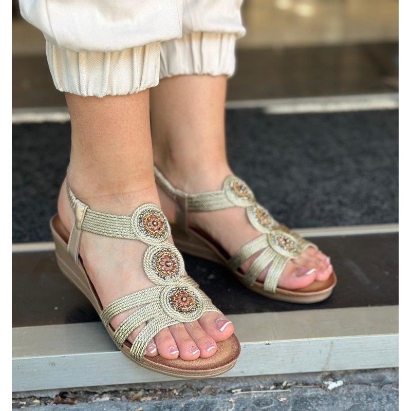 Sandalias de Triple Decoración