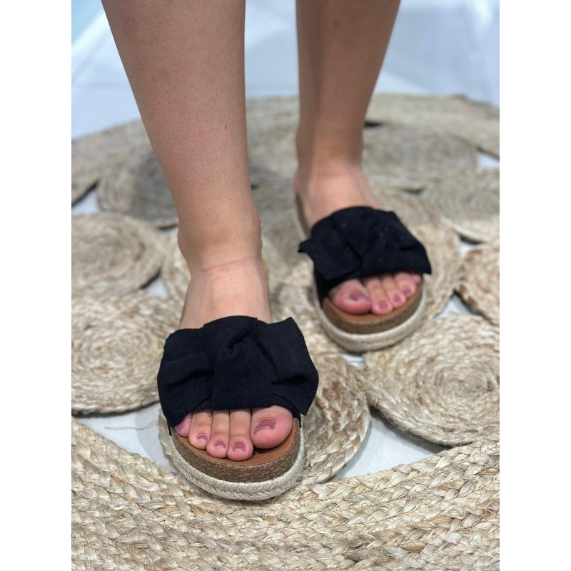 Sandalias Lazo Negro