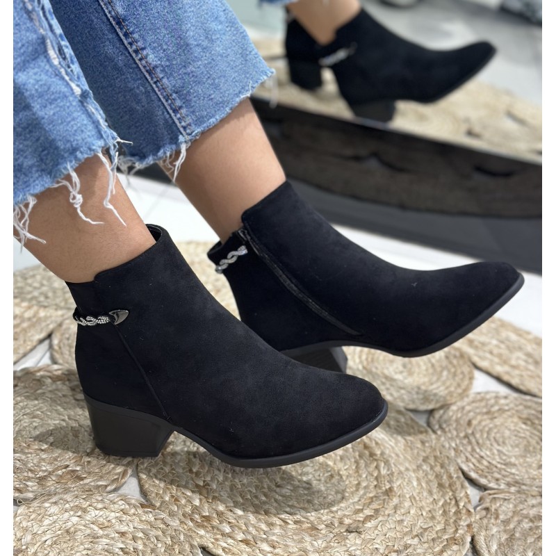 Botines Cadena Plateada