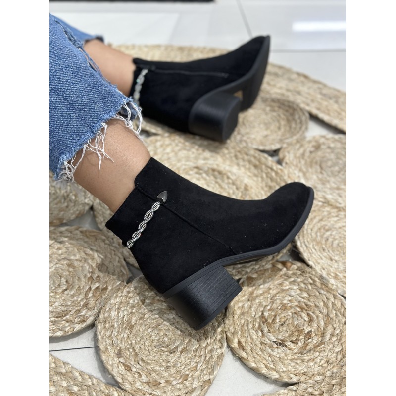 Botines Cadena Plateada