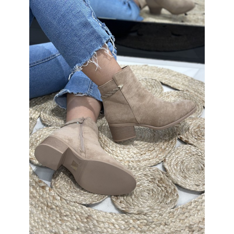 Botines Cadena Plateada