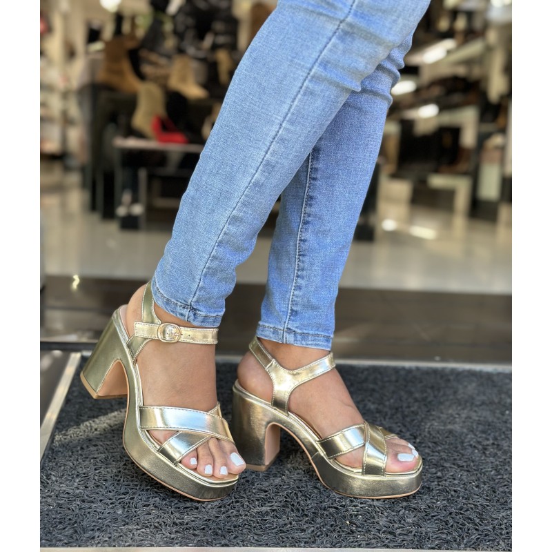 Tacón De Fiesta Tira Cruzado