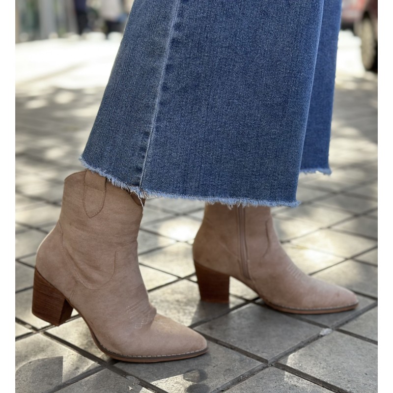Botas Western Camel y Beige