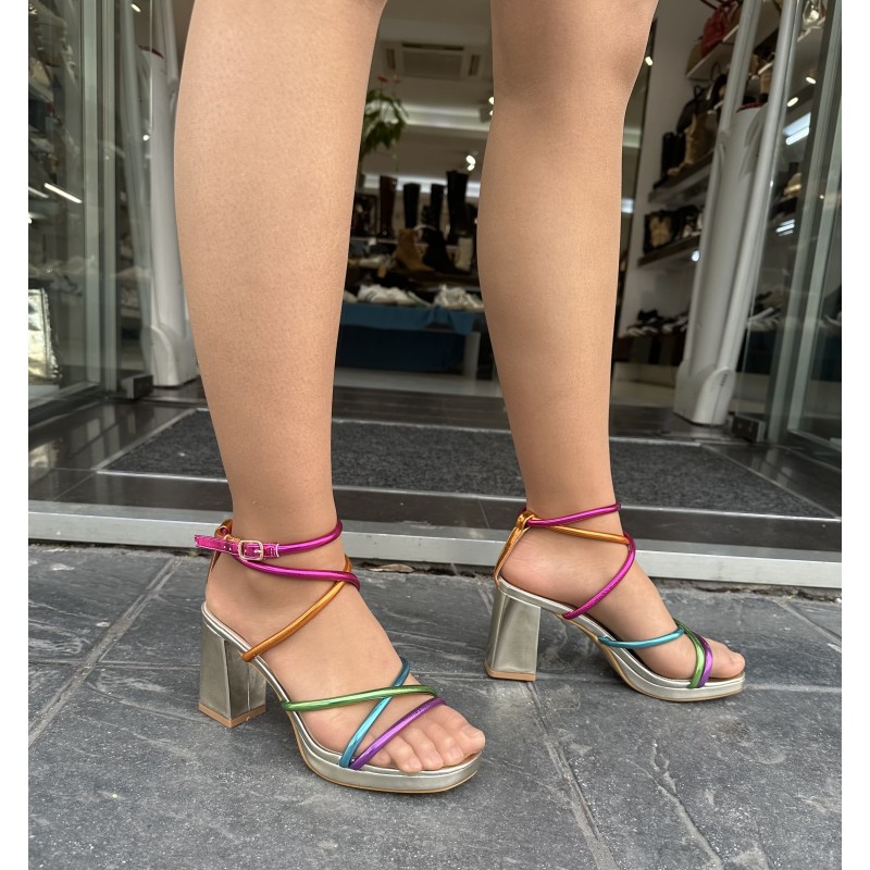 Tacones Tiras Multicolourful