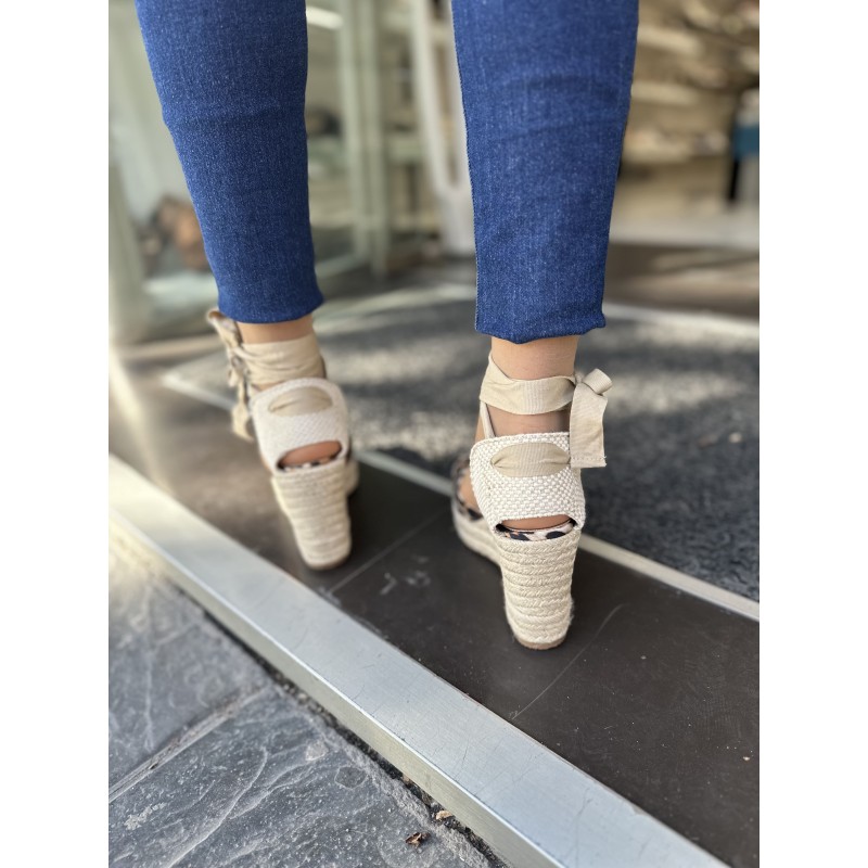 Alpargatas De Cuña Altas Animal Print