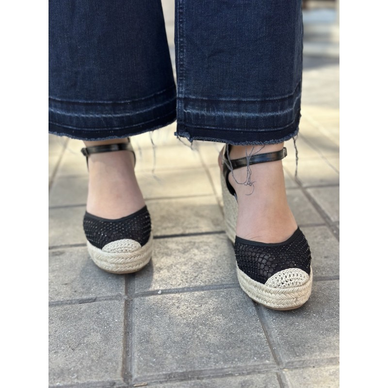 Alpargata Cuña Alta Diseño Rejilla