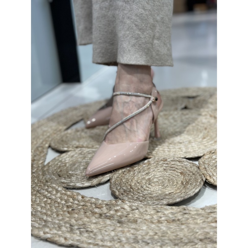 Zapato De Tacón Fino Diseño Charol