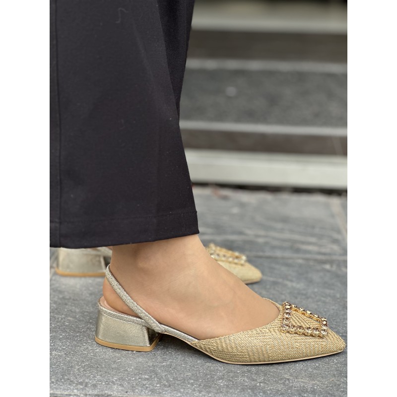 Zapato Tacón Bajo Doble Uso