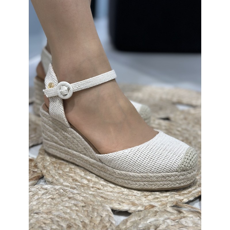 Cuñas De Yute Con Tejido Calado