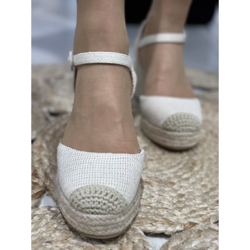 Cuñas De Yute Con Tejido Calado