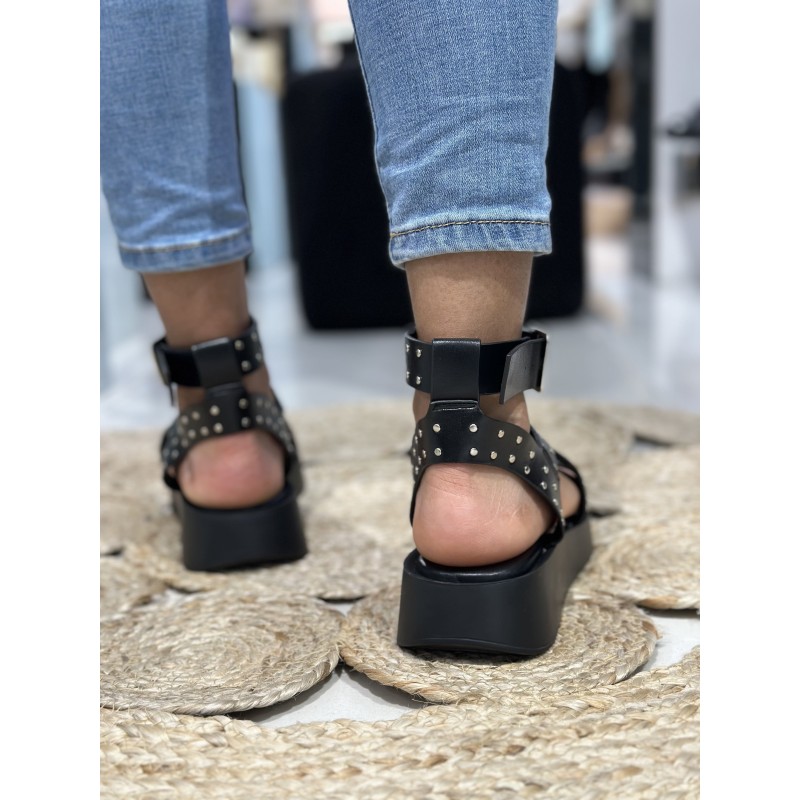 Sandalias Plataforma Detalles Estoperoles 2