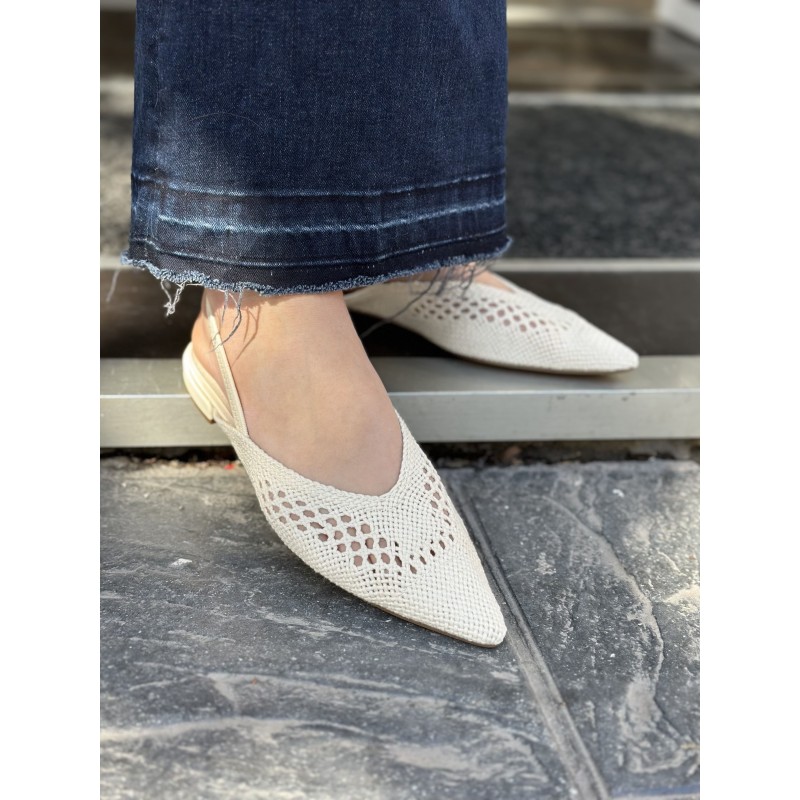 Zapato Calado Slingback Tejido Corina