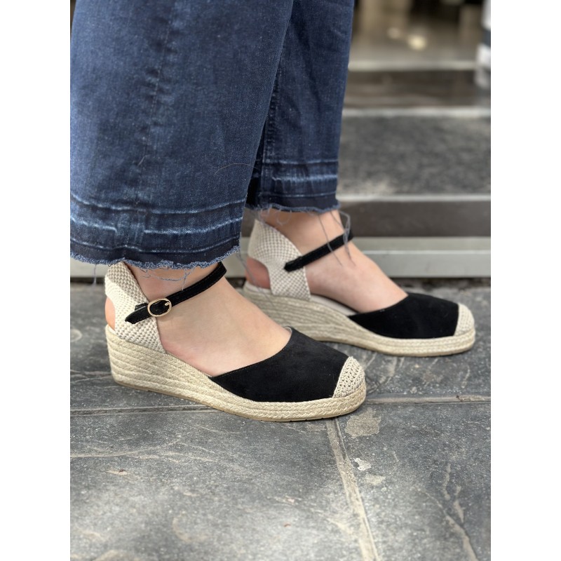 Alpargata De Piel Cuña Mediana