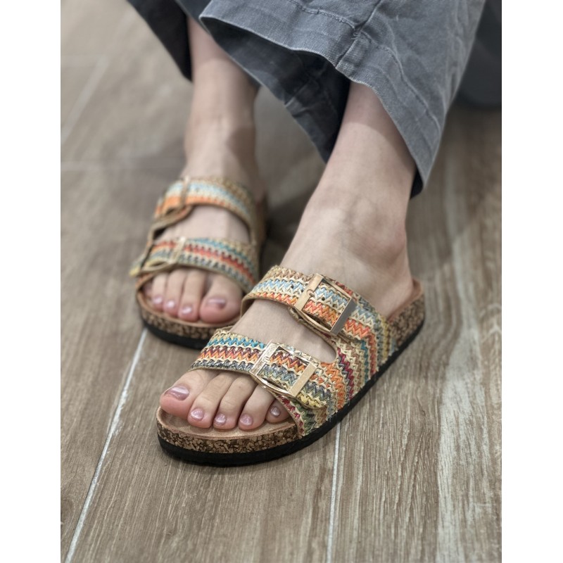 Sandalias Planas Doble Hebilla 3 Colours