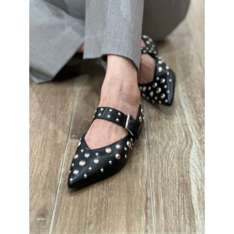 Zapatos Perlas Metálicas -Corina M5635