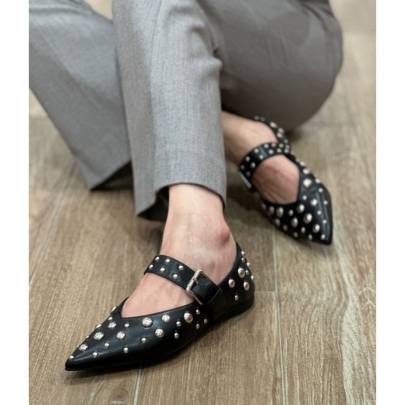 Zapatos Perlas Metálicas -Corina M5635