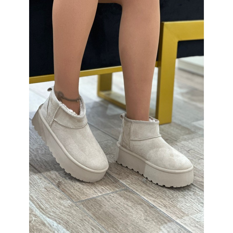 Botines Tipo Plataforma De Gamuza