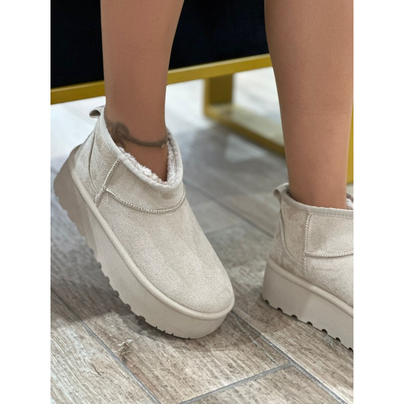 Botines Tipo Plataforma De Gamuza