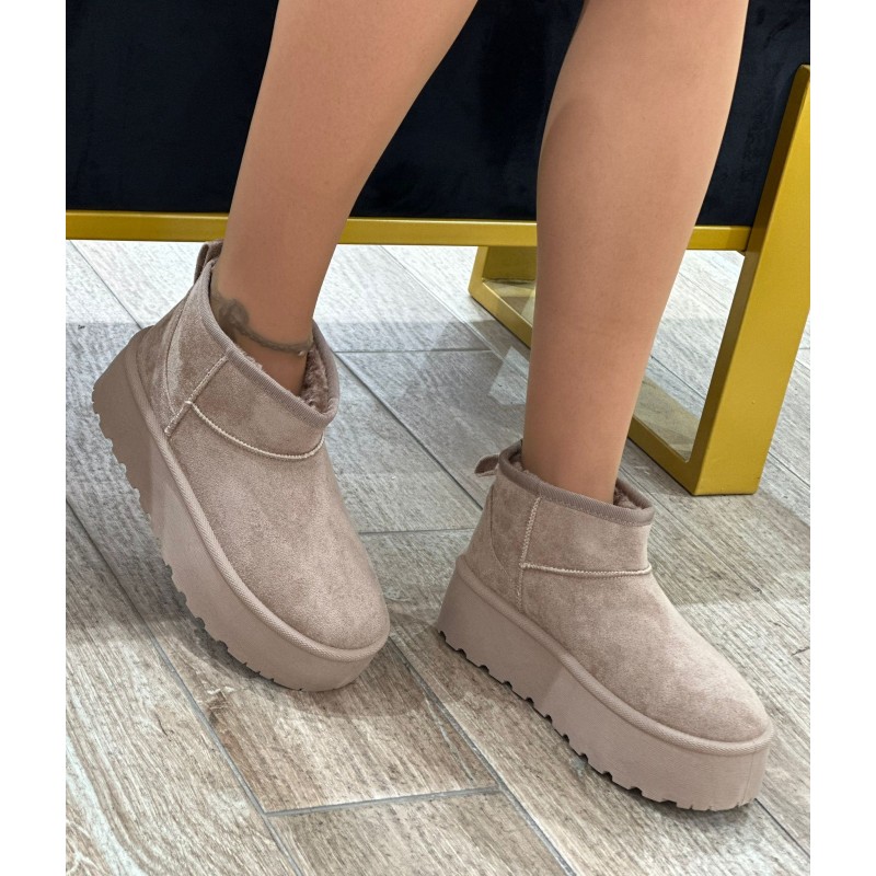 Botines Tipo Plataforma De Gamuza 2