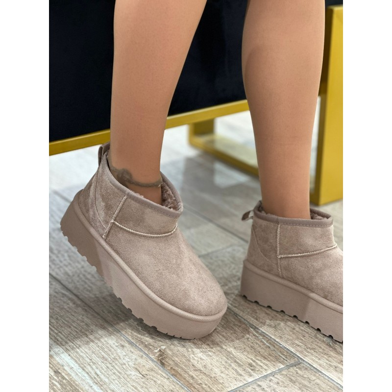 Botines Tipo Plataforma De Gamuza