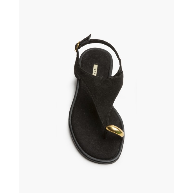 Sandalia Plana Con Detalle De Anillo - Corina M6442