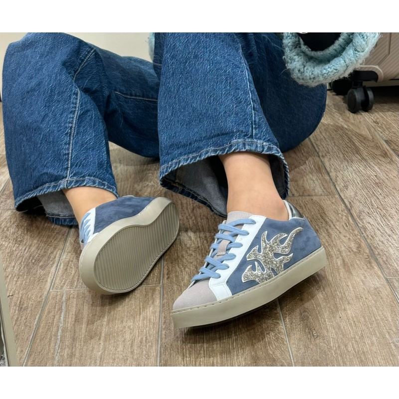 Zapatillas Con Brillo Y Diseño Flameado