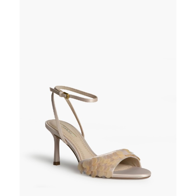 Sandalia De Tacón Alto Diseño Lentejuelas