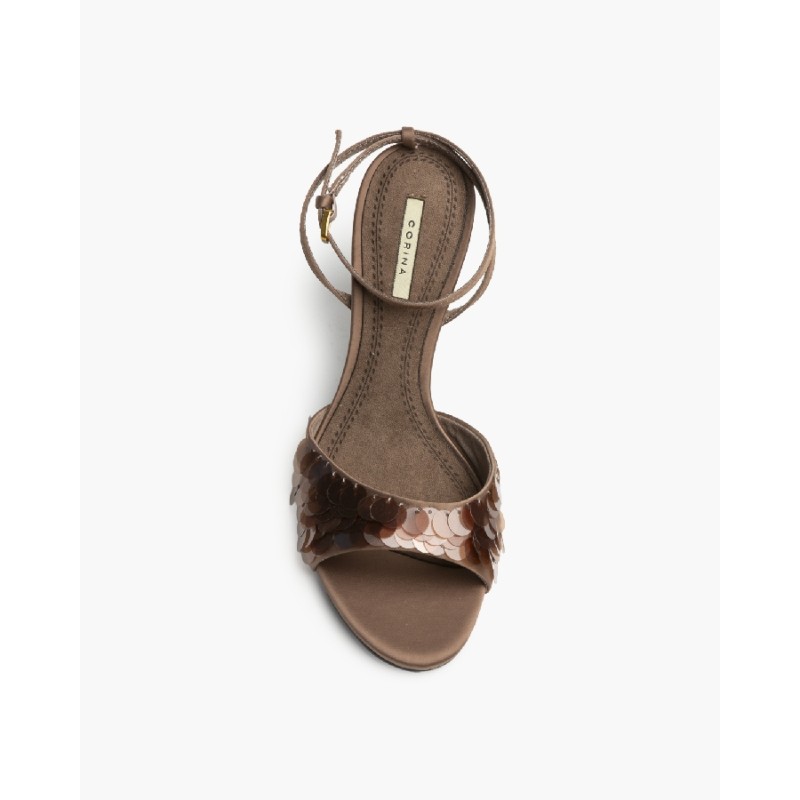 Sandalia De Tacón Alto Diseño Lentejuelas