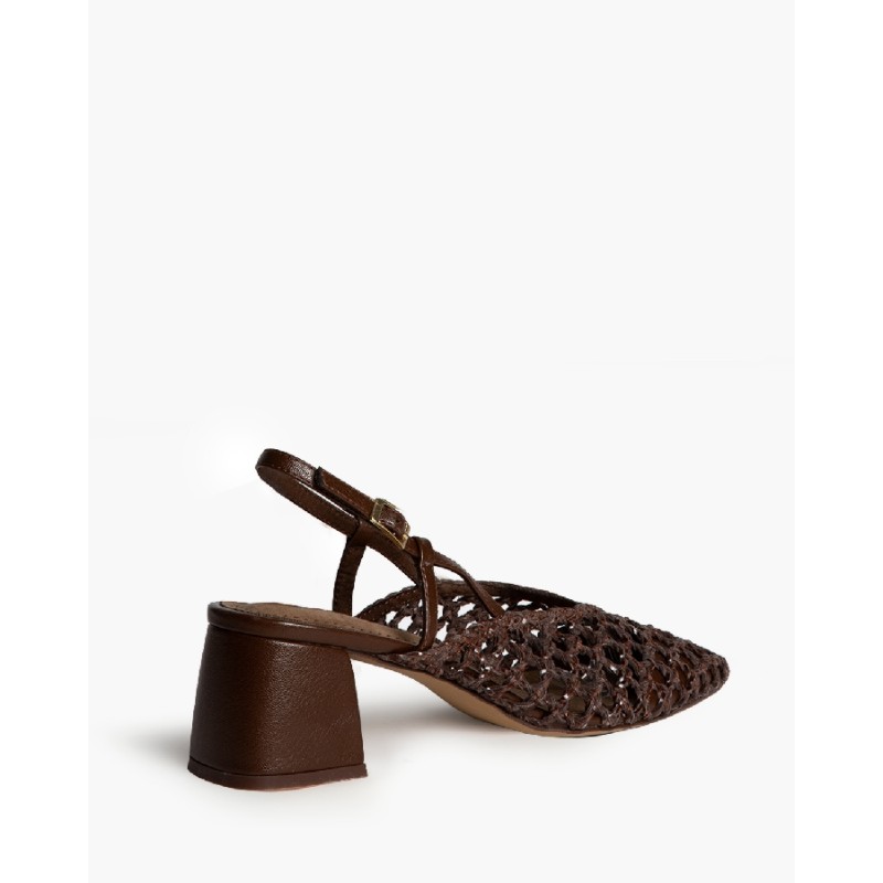 Zapato De Tacón Medio  Diseño  Trenzado