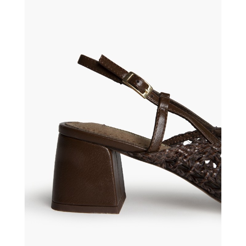 Zapato De Tacón Medio  Diseño  Trenzado