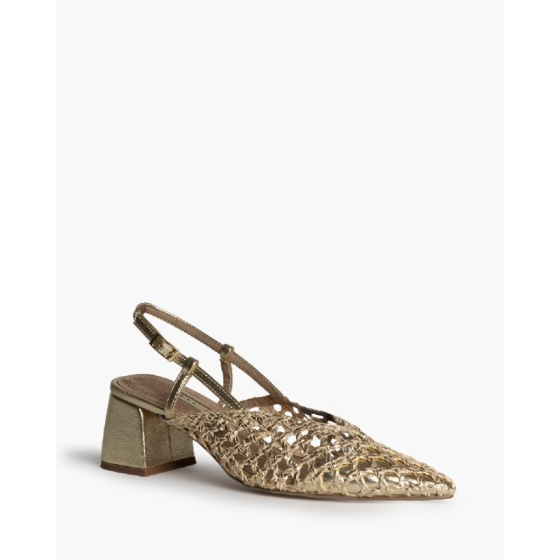 Zapato De Tacón Medio  Diseño  Trenzado