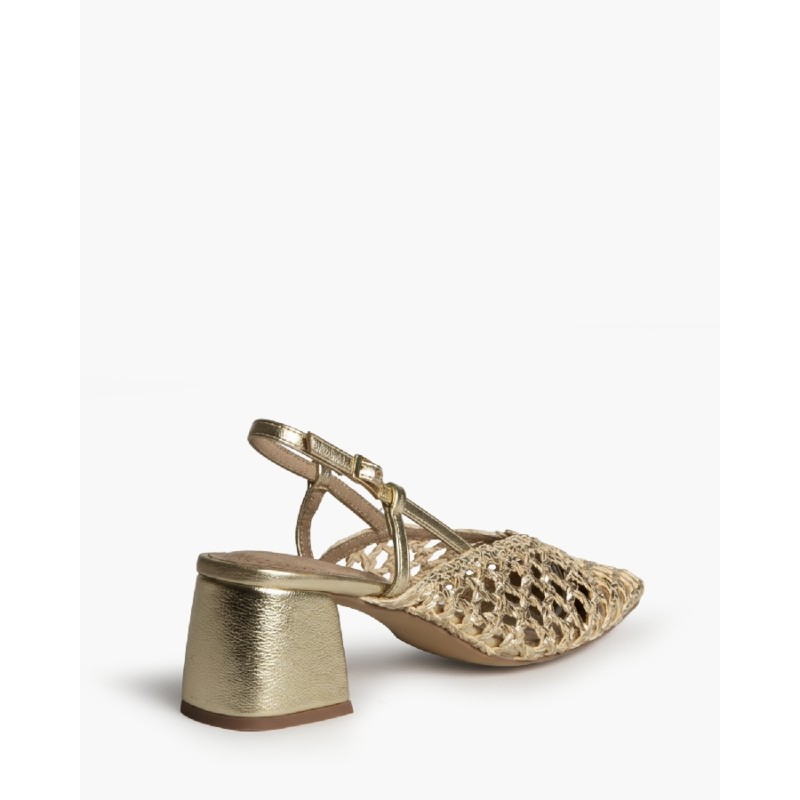 Zapato De Tacón Medio  Diseño  Trenzado