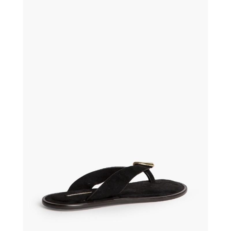 Sandalia Plana con Detalle de Chapa