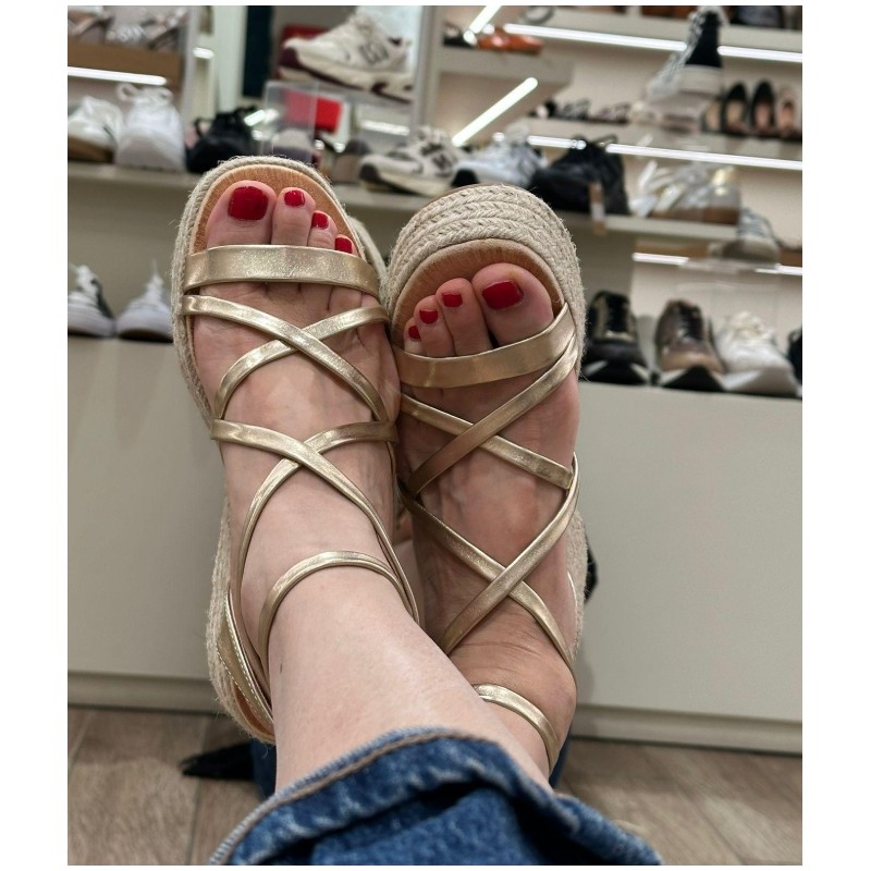 Sandalias de plataforma de yute con...