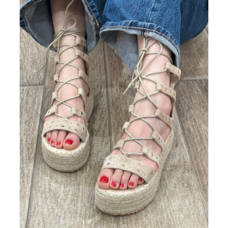 Sandalias Plataforma Estilo Romano...
