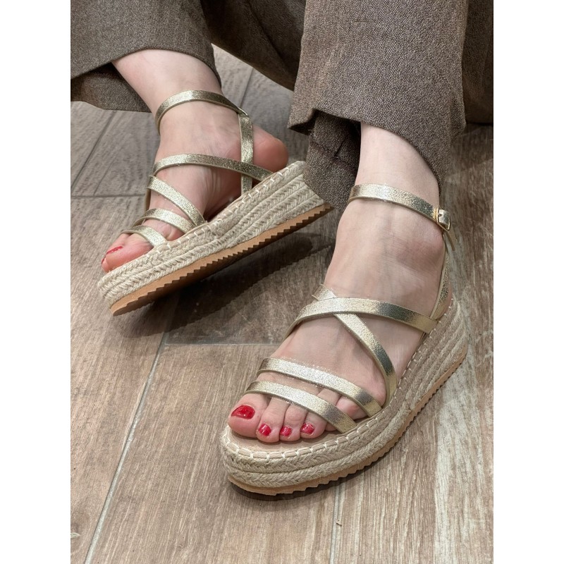 Sandalias Negras con tiras Cruzados y...