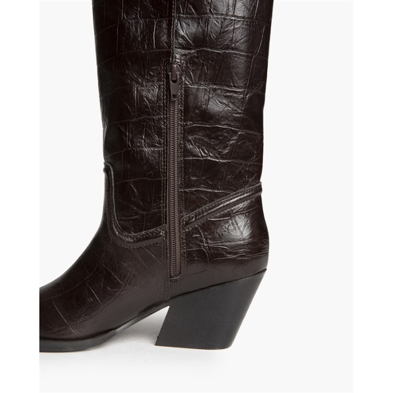 Botas altas estilo cowboy Diseño cocodrilo Corina -M6764