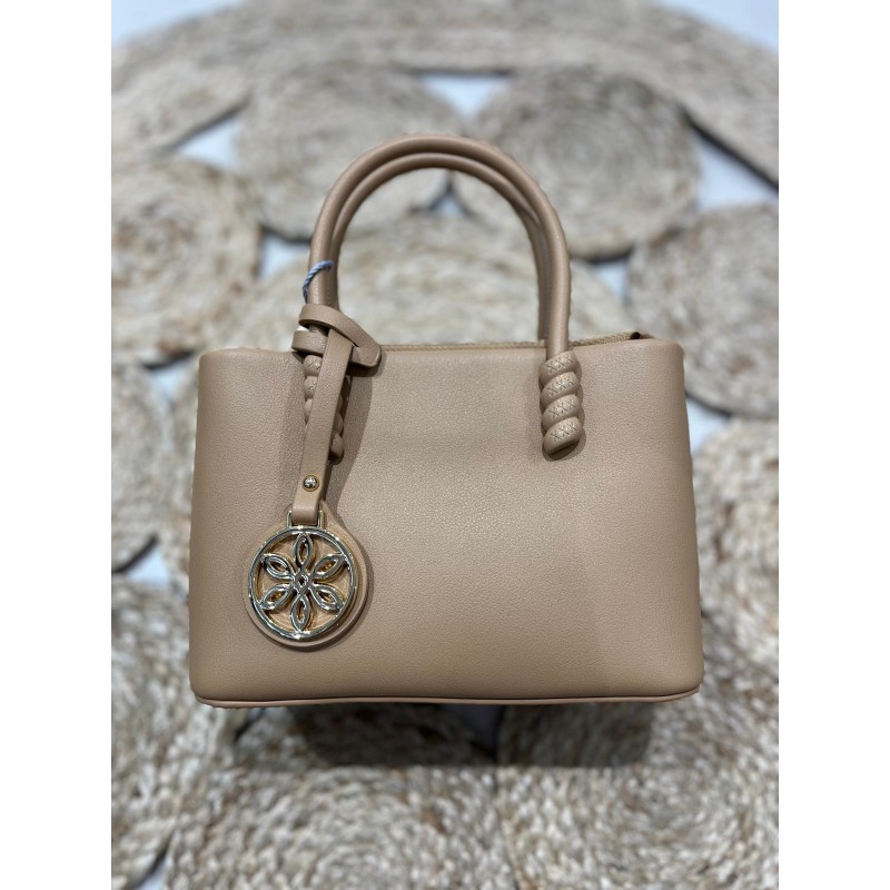 Bolso de Mano "Flor Elegance" con Colgante y Bandolera