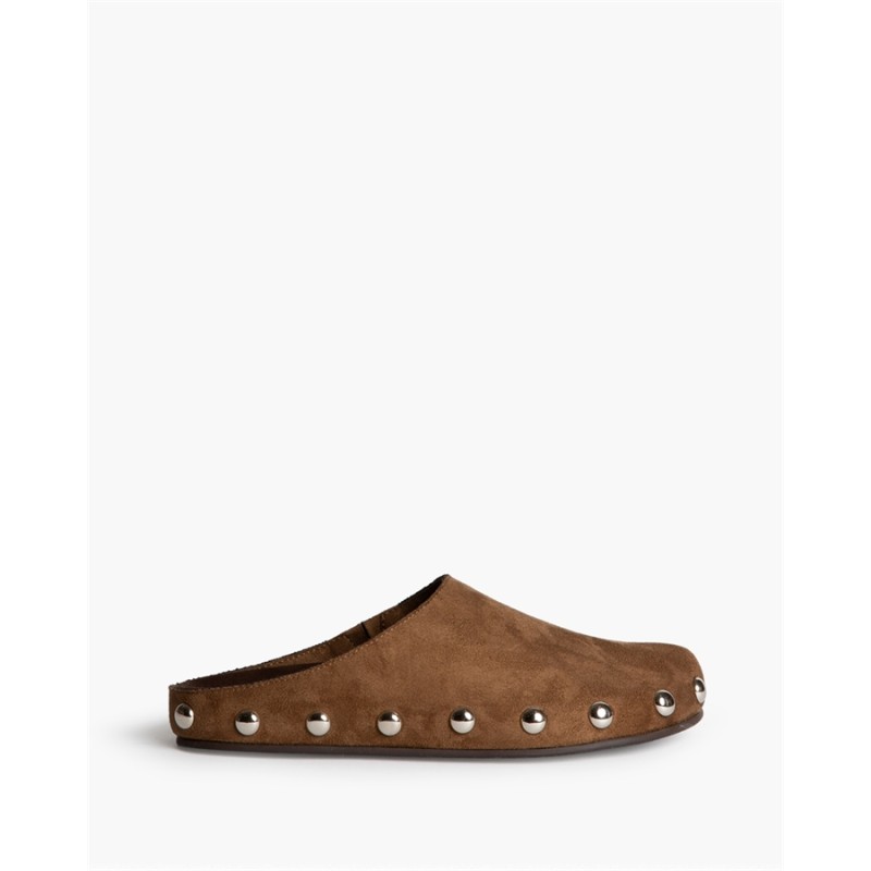 Zueco Plano Estilo Mule de Antelina...