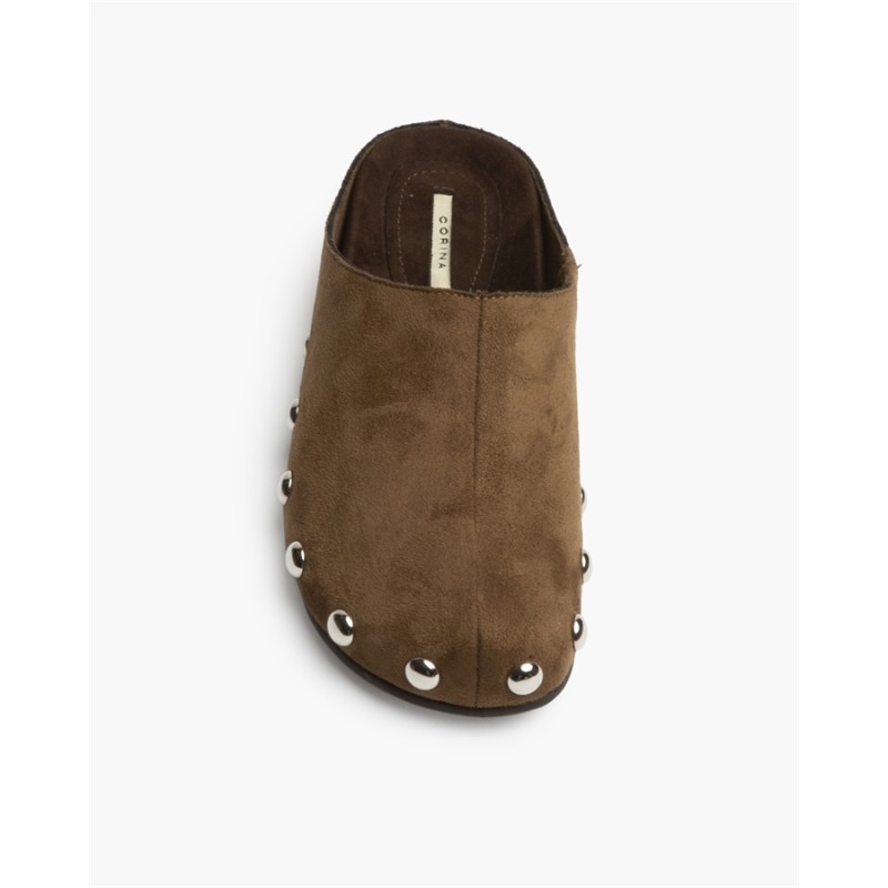 Zueco Plano Estilo Mule de Antelina...
