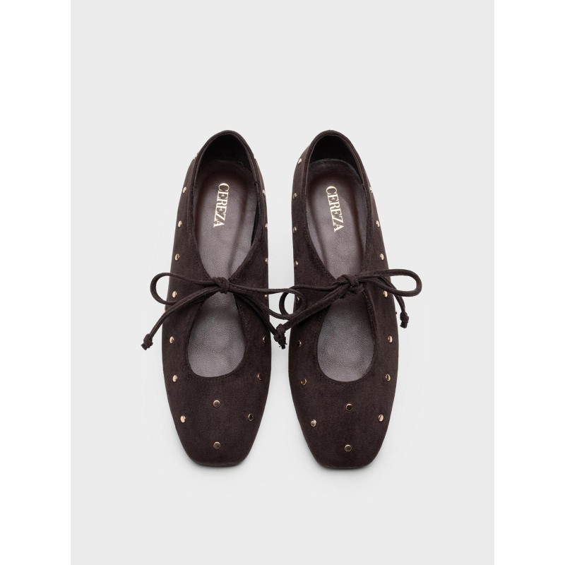 Bailarinas Tachuelas y Lazada en Ante...